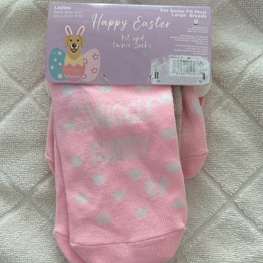 NWT Happy Easter Pet and Owner Socks